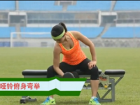 哑铃俯身弯举